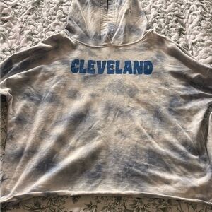 Cleveland Blue Tie-Dye Hoodie Sweatshirt